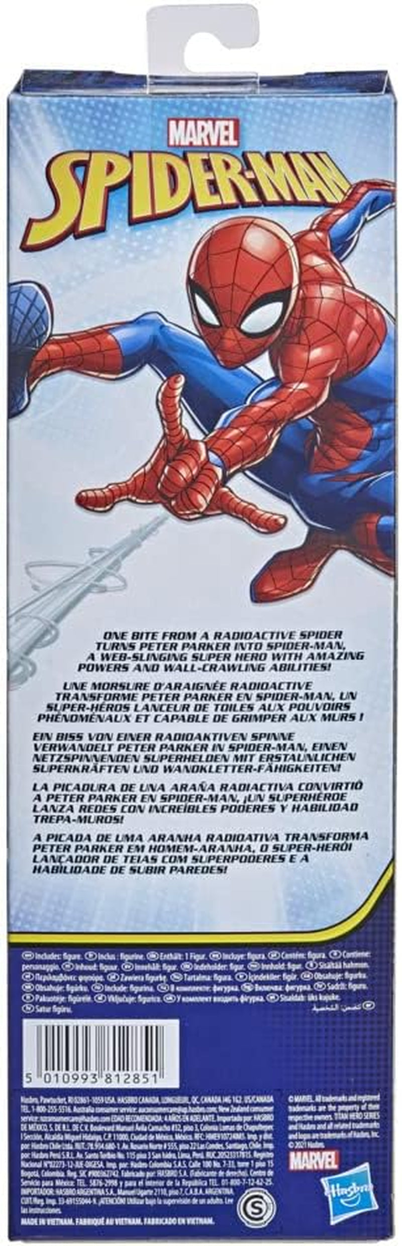 Marvel Titan Hero Series Spider-Man Figurine d'action Super-héros de 30 cm de haut avec membres mobiles Compatible avec d'autres jouets Spider-Man pour enfants 5+ Figurines Naty Shop