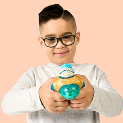 Heroes of Goo Jit To Deep GOO Sea Hero Pack avec Thrash. Figurine articulée super élastique et extensible avec remplissage spécial de slime et mâchoire mobile Figurines Naty Shop