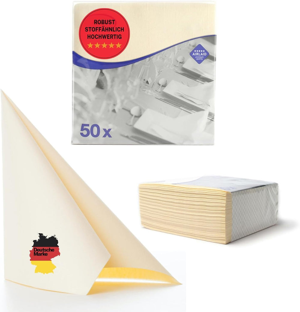 50 Serviettes Aroba Airlaid Aspect Textile 19 COULEURS 40X40 Cm 1/4 Pli Serviettes de Mariage Aspect Textile de Haute Qualité pour Anniversaires Hôtel Restauration Vacances Noël Mariage Rose