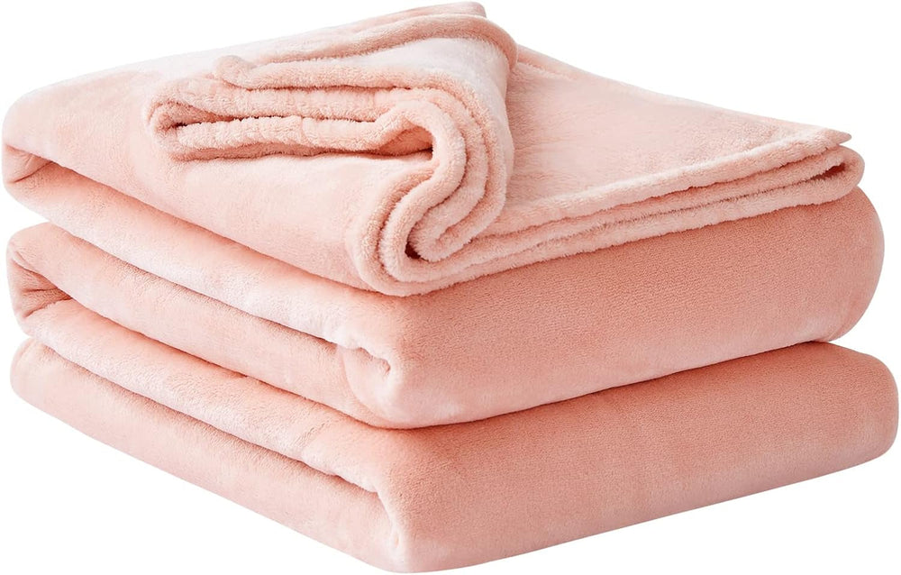 Aisbo Couverture douillette Couverture moelleuse Gris - Couverture polaire 150 x 200 cm XL Couverture de canapé chaude, couverture de vie confortable gris clair douce comme couverture de salon Couverture de canapé pour lits et couvertures d'hiver Besuche den Aisbo-Store Rose 220 x 240 cm