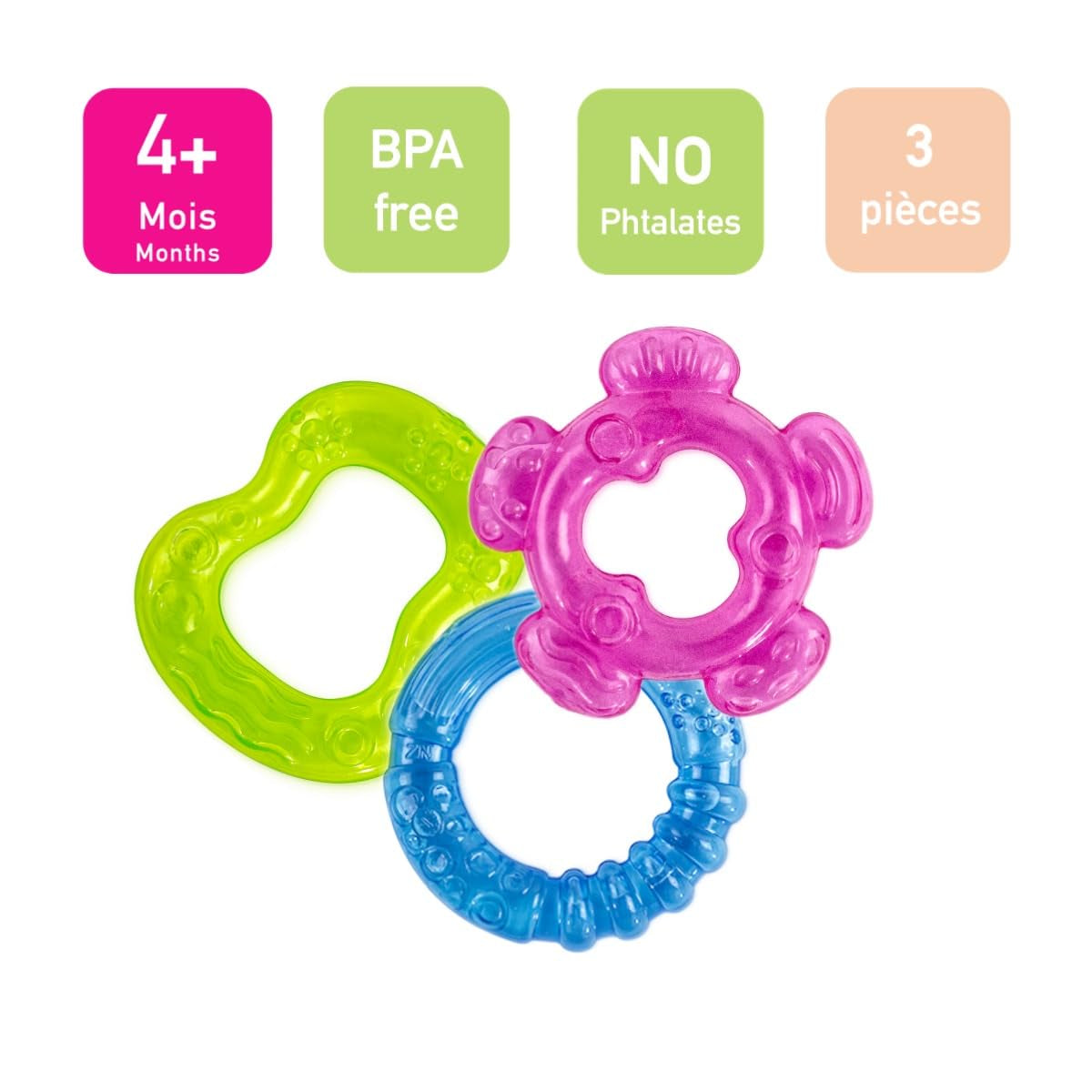 Anneaux de dentition pour enfants Kühl, 740006, couleurs assorties