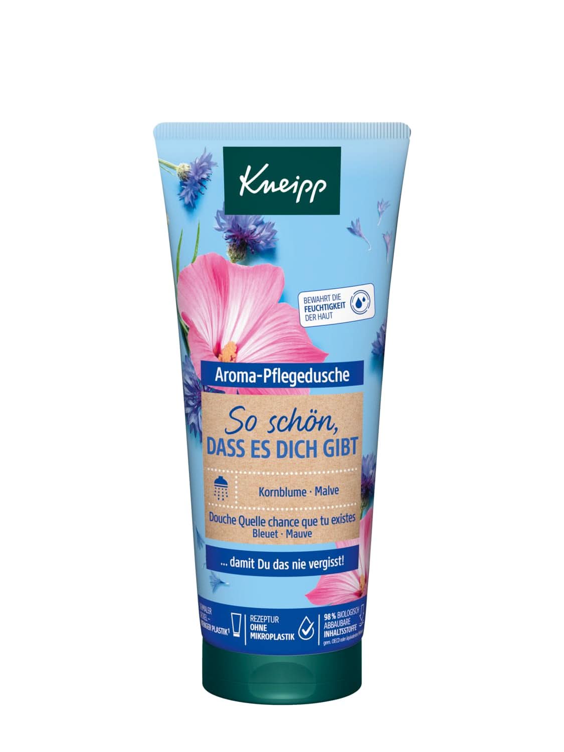 Kneipp Aroma, gel douche aromatique aux extraits naturels de myrtille, de mauve et d'huile naturelle nourrissante, 200 ml Douche et bain Naty Shop