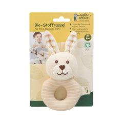 Tissu bio GRÜNSPECHT 100% coton bio, jouet bébé, doudou tout doux, cadeau anniversaire, baptême, baby shower, GOTS, beige (619-00) Bebe Toys Naty Shop