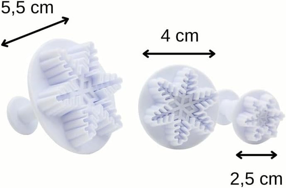 Zenker 43076 boîtes à biscuits flocon de neige 3,5 x 7 cm