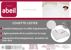 Couverture lestée Abeil, 7,5 kg, 220 X 240 cm, effet apaisant, blanc Couettes et couettes Naty Shop