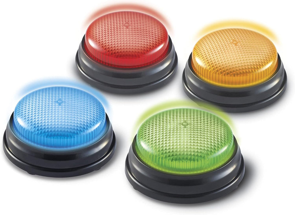 Learning Resources Light & Sound Buzzer jeux éducatifs à partir de 3 ans Jouet de questions pour enfants avec 4 sons différents pour les soirées de jeux et les salles de classe Jouets Bebe Naty Shop