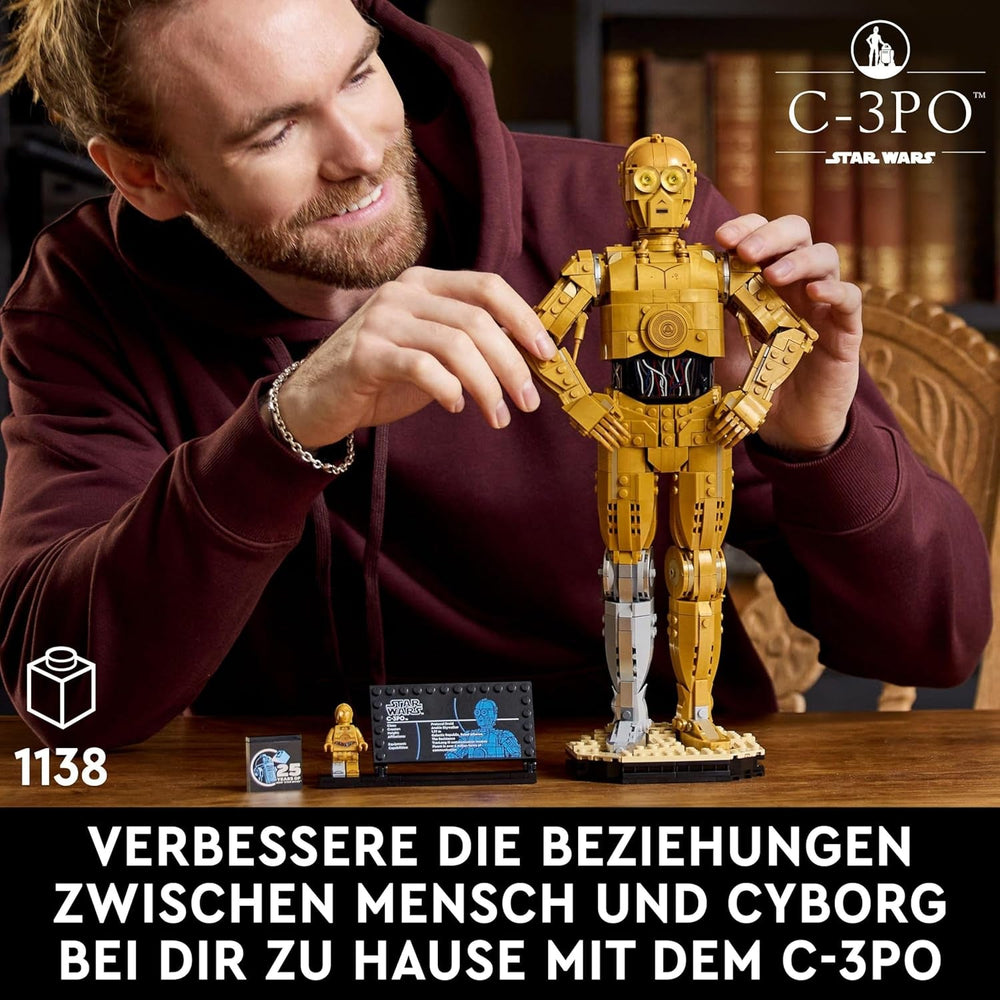LEGO Star Wars C-3PO B, Droïde à construire, Modèle à collectionner, à construire et à exposer, Idée cadeau nostalgique pour adultes et fans, Pièce de collection, Fantasy Playset 75398 Jeux de construction Besuche den LEGO-Store