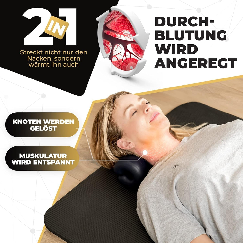 Întinzător de gât cu căldură, Întinzător de gât pentru dureri de gât, Întinzător de gât împotriva durerilor de cap, Gât înnorat pentru întinderea gâtului, Ortopedie Perne ortopedice cervicale Naty Shop