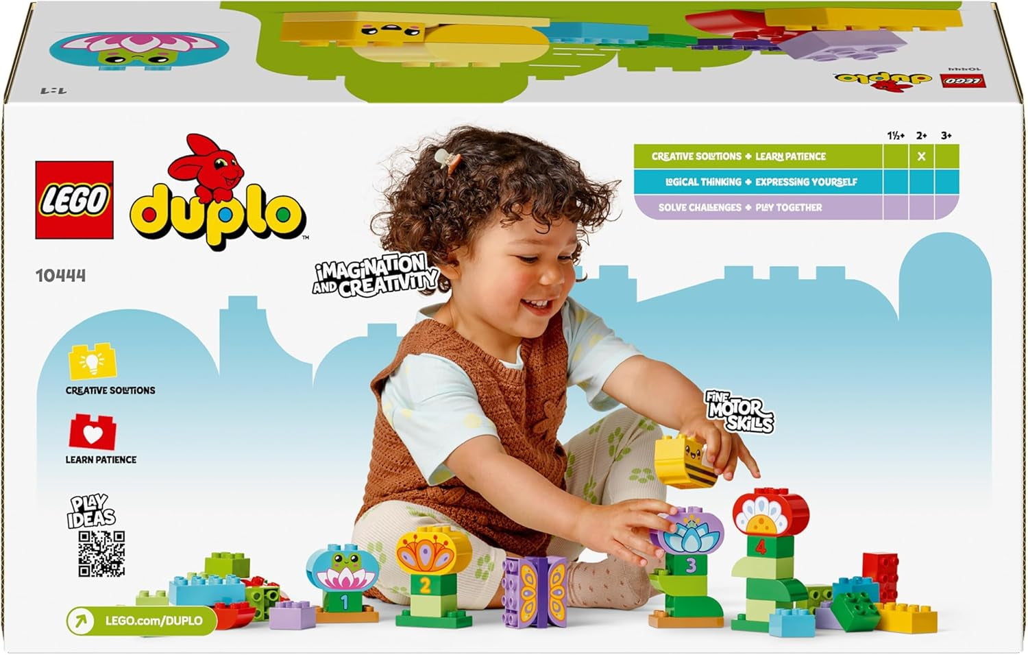 LEGO DUPLO Town Kreativer Blumengarten - Motorikspielzeug für Kinder ab 2 Jahren - Montessori Spielzeug - Lernspielzeug für Vorschulkinder - Garten Spiel für Kleinkinder - Geschenkidee 10444