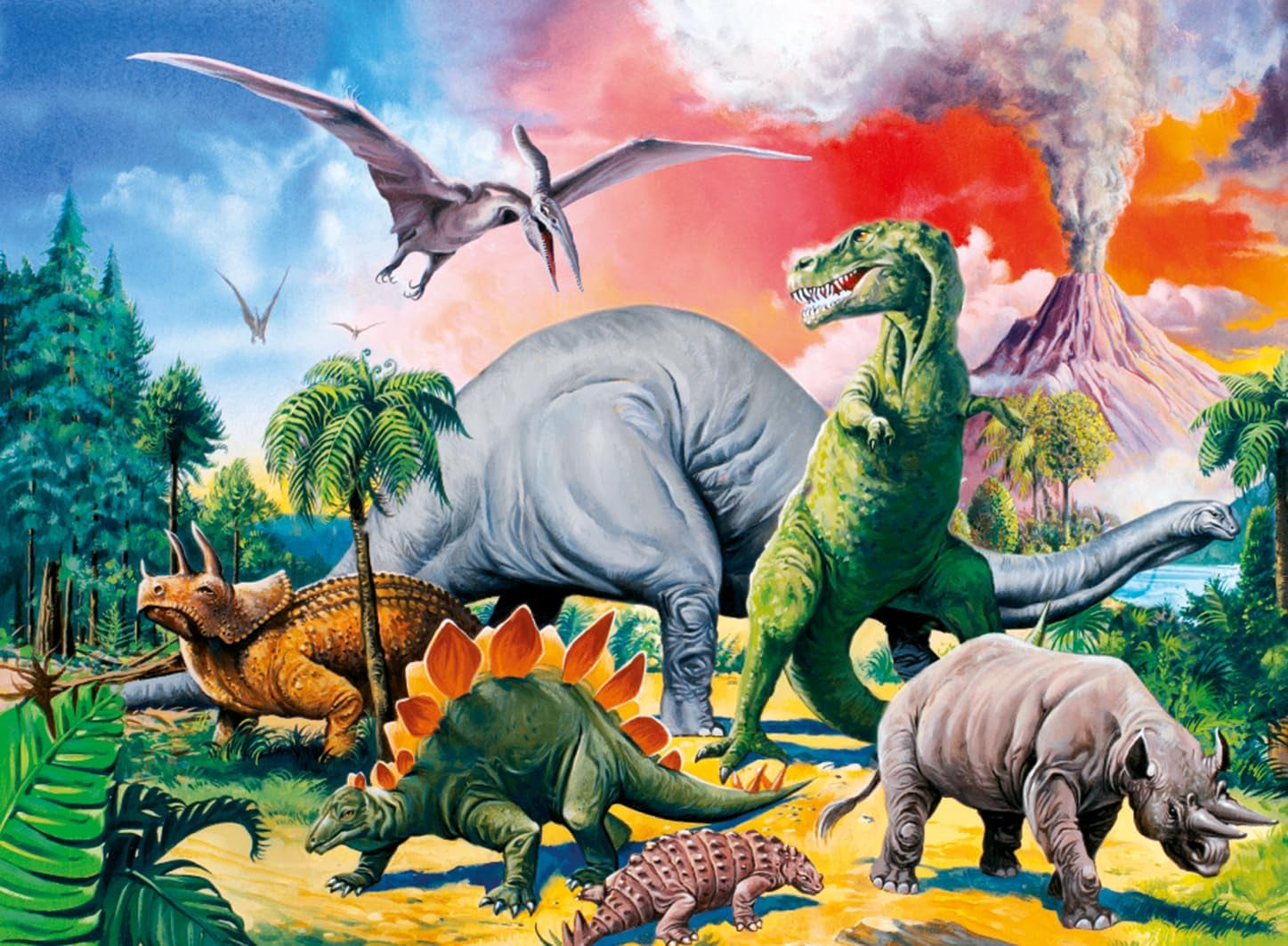 Puzzle enfant Ravensburger - 10957 Parmi les dinosaures - Puzzle dinosaure pour enfants à partir de 6 ans, de 100 pièces au format XXL Puzzle Naty Shop