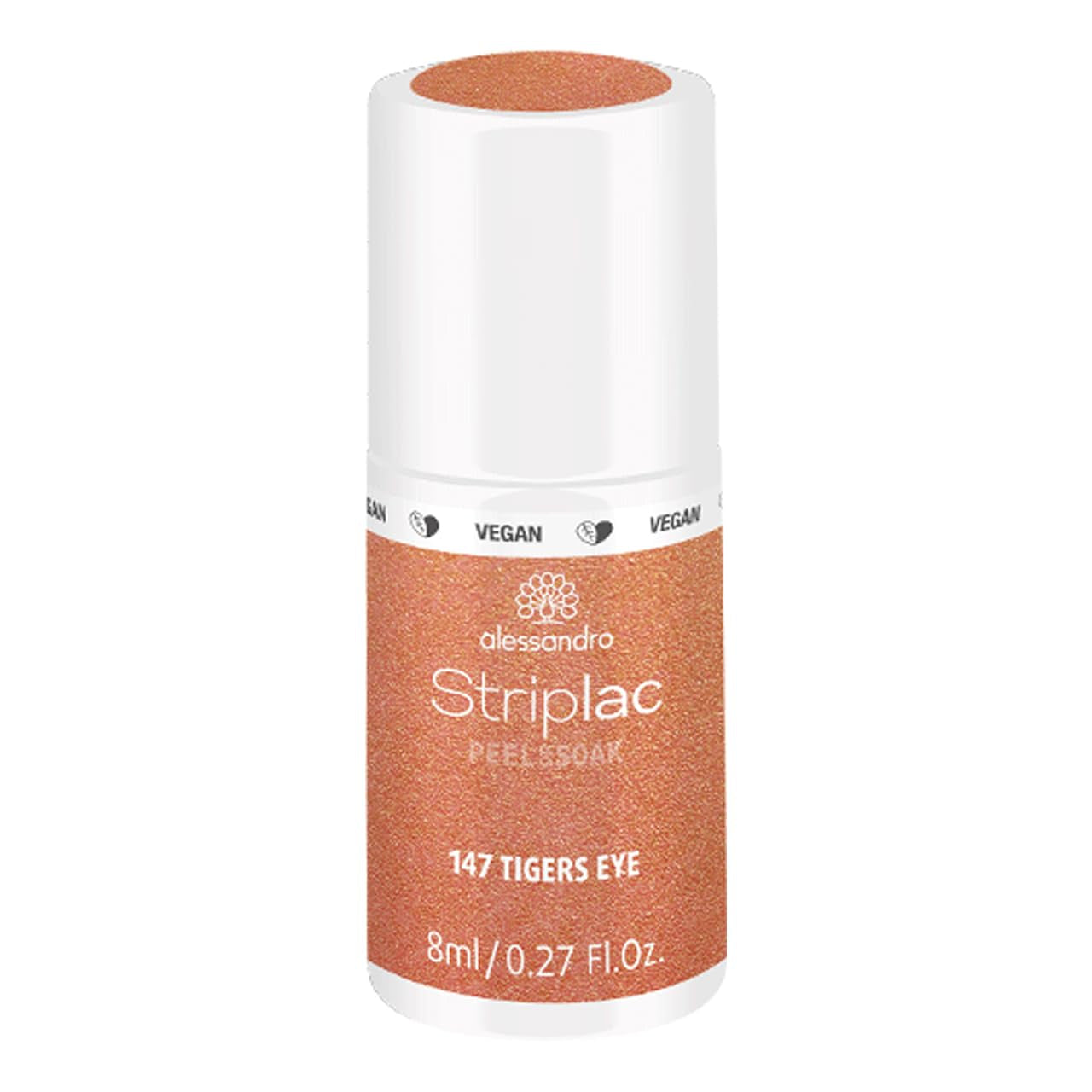 alessandro Striplac UV-Nagellack Flat White – Facile et facile à utiliser – Application facile grâce à la technologie Peel-Off – Vegan et sans alcool – 8 ml