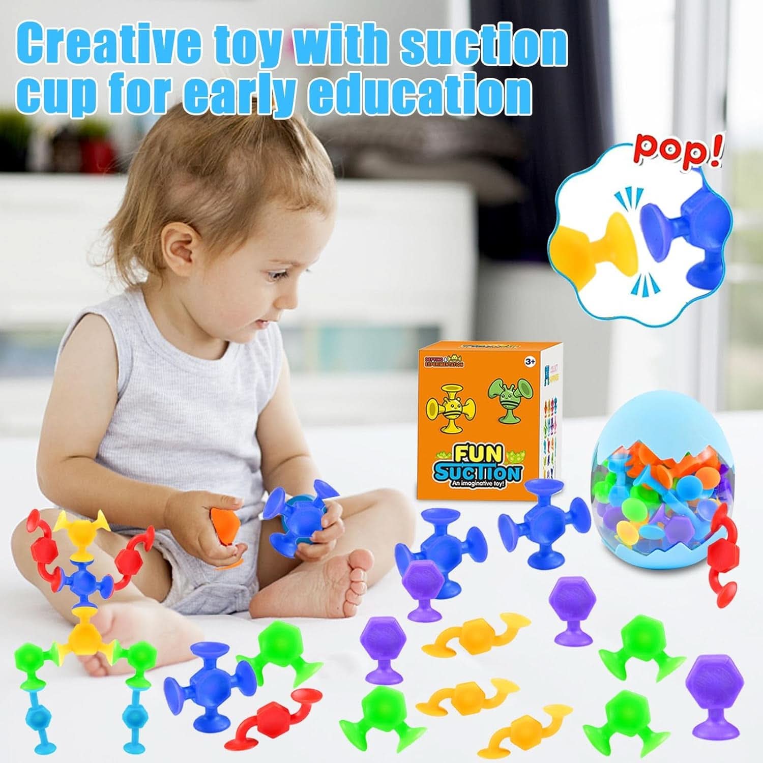 48 pièces 3 ans Montessori jouet de bain blocs de construction en Silicone mère et bébé Naty Shop