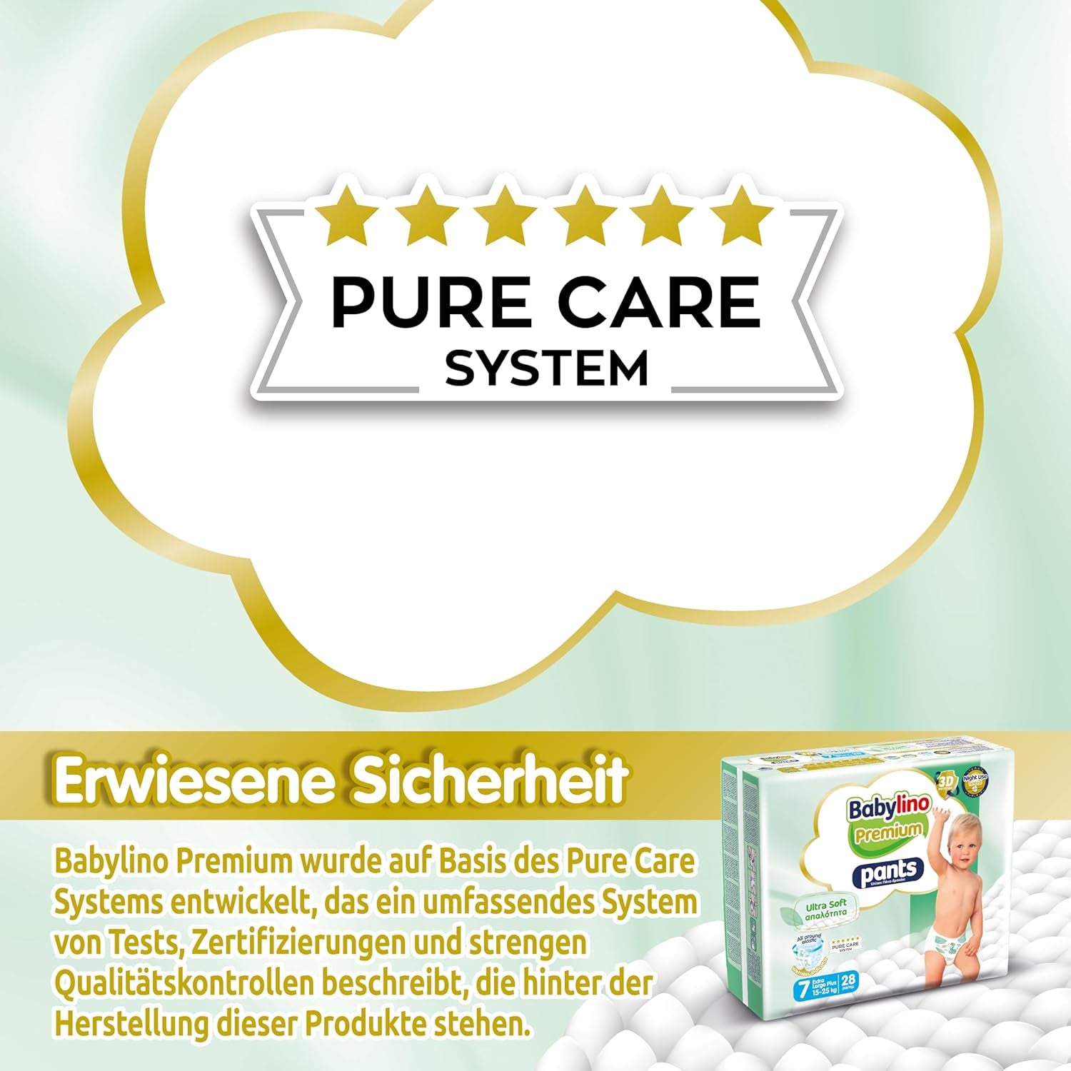 Pantalon Premium, taille 7, filtre ultra doux, XL Plus (15-25 kg), 28 pièces