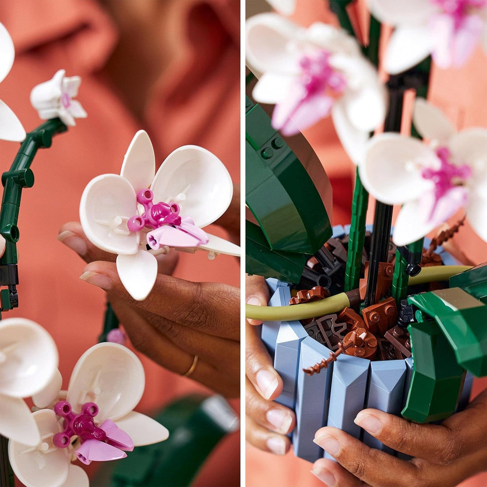 LEGO Botanicals Orchidee - Künstliche Pflanzen Set mit weißen und rosa Blumen - Modellbausatz für Erwachsene - Home und Zimmer-Deko - Botanik Kollektion - Geschenke für Frauen und Männer 10311