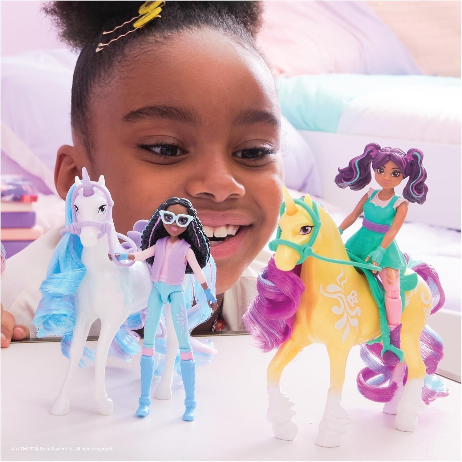 Unicorn Academy AVA et Unicorn Leaf Set - Figurines originales d'environ 12 cm de haut de la populaire série Netflix Avec deux accessoires et brosses à cheveux Pour un jeu de rôle imaginatif, pour les enfants à partir de 4 ans Figurines Naty Shop