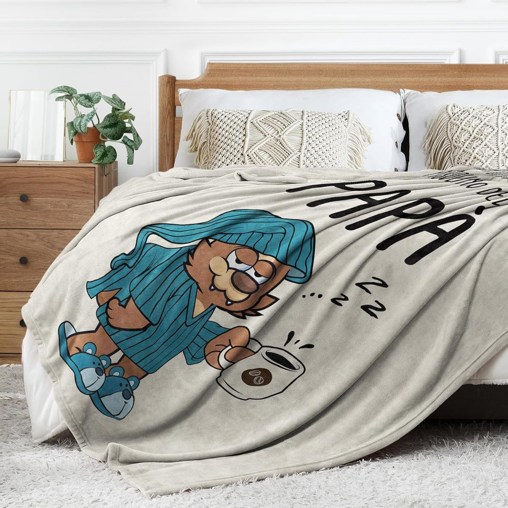 Musaecoin cadeau papa, cadeau d'anniversaire papa, idées cadeaux pour papa, cadeaux pour papa, couverture en flanelle de 50 à 60 pouces, cadeau de Noël pour papa, cadeau de fête des pères Lits et couvertures musaecoin