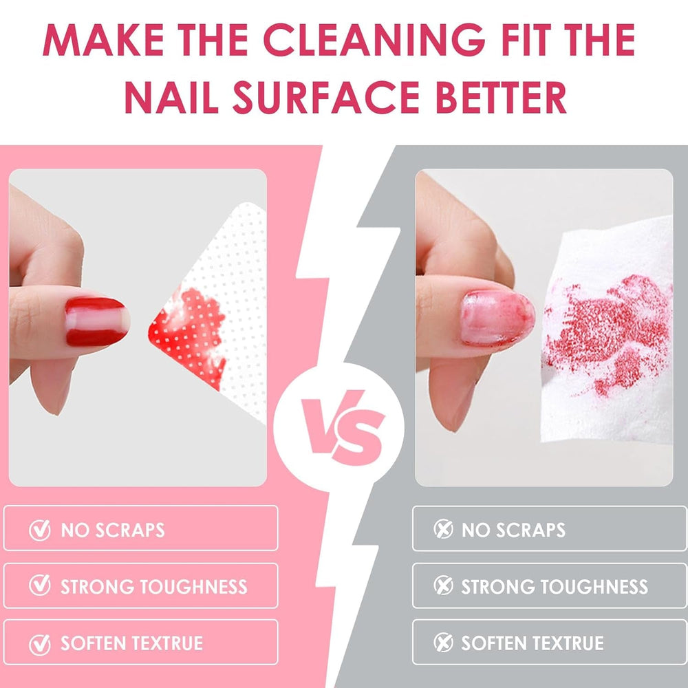 330 pièces Fusselfrei Nägel Wattepads, Fusselfreie Nageltücher, Nagel Wischtücher Wattepads, Nagelleck Entfernen Für Cleaner Gelnägel Nail Wipes Pads (Blanc)