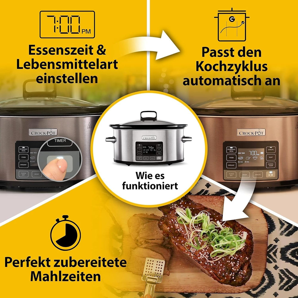 Mijoteuse numérique Crock-Pot Timeselect, 5,6 litres (7 personnes) Mijoteuse Naty Shop