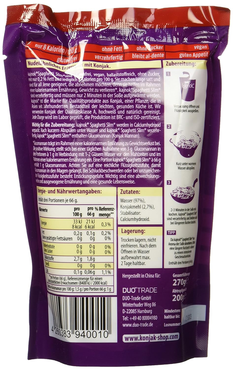 Spaghetti Slim, paquet de 10