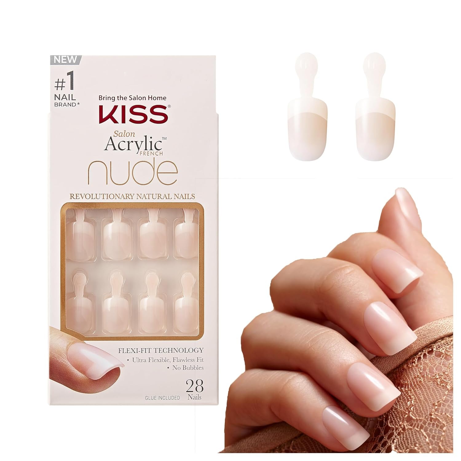Kiss Nude Nails Amazing Nails (Pack de 2)