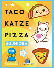 Blue Orange, Taco Cat Pizza Junior, Jeu pour enfants, Jeu de cartes, Jeu pour enfants de l'année 2024, 2 à 6 joueurs, 4 ans et plus, 5 minutes, Allemand