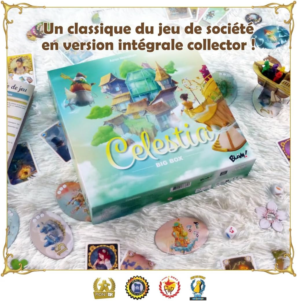 Blâmer! Celestia Big Box • Jeu de base collector complet + 2 extensions Jeu de société familial - Pour 2 à 6 joueurs - 8 ans et plus - 30 minutes