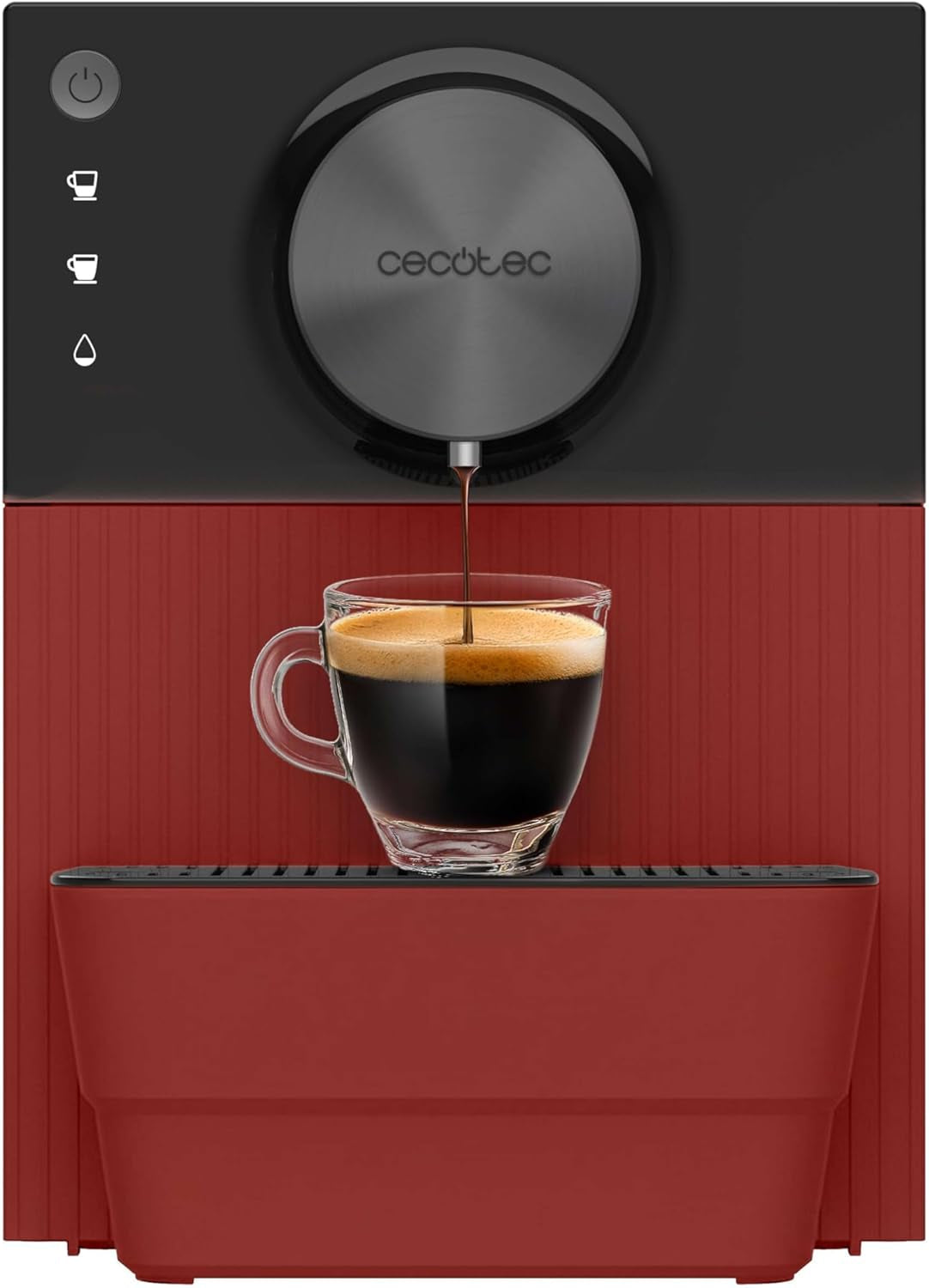 Machine à expresso compacte Cecotec Cremmaet Cube, 1350 W, système de pressage 10 g, système de pré-infusion, 19 bars, système thermobloc, 5 réglages de mouture, panneau de commande tactile