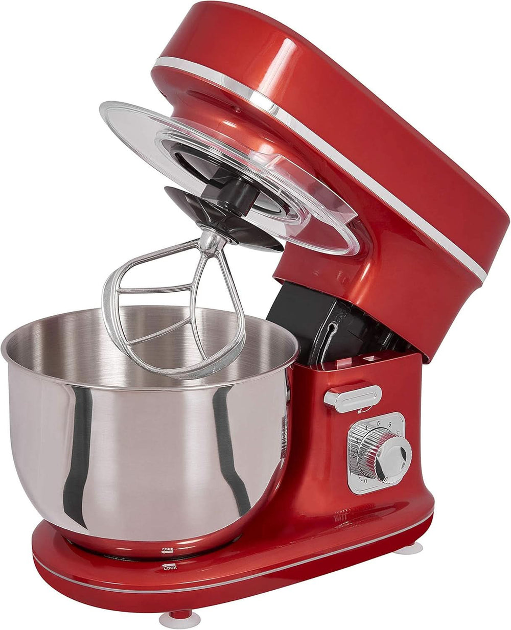 GUTFELS Machine à cuisiner KM 8102 Roi | Machine de cuisine | 1200 watts | Schneebesen | Rührhaken | Knethaken | 10 Étages | Pourriture | 5 L Schüssel Mère et Enfant Naty Shop