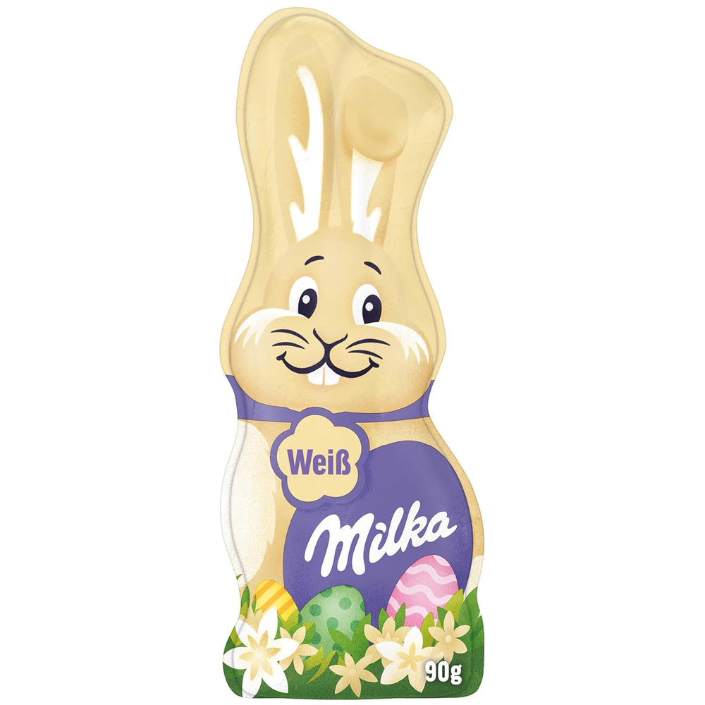 Milka Smiling Bunny White - Chocolat de Pâques en chocolat blanc en forme de lapin - 14 x 90g