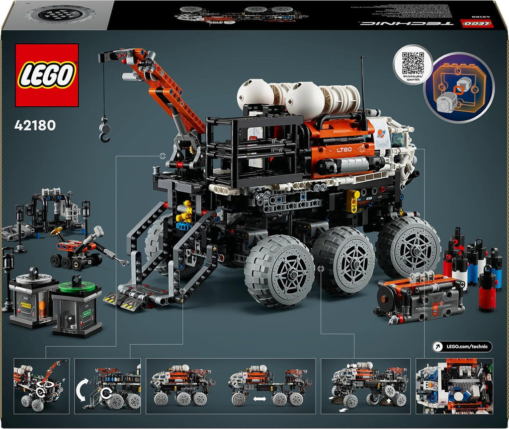 LEGO Technic Mars Exploration Rover, jucărie spațială, bazată pe nave spațiale NASA, set de construcție spațială, jucărie pentru copii, cadou pentru băieți și fete cu vârsta de 11+ 42180 Seturi de constructie Besuche den LEGO-Store