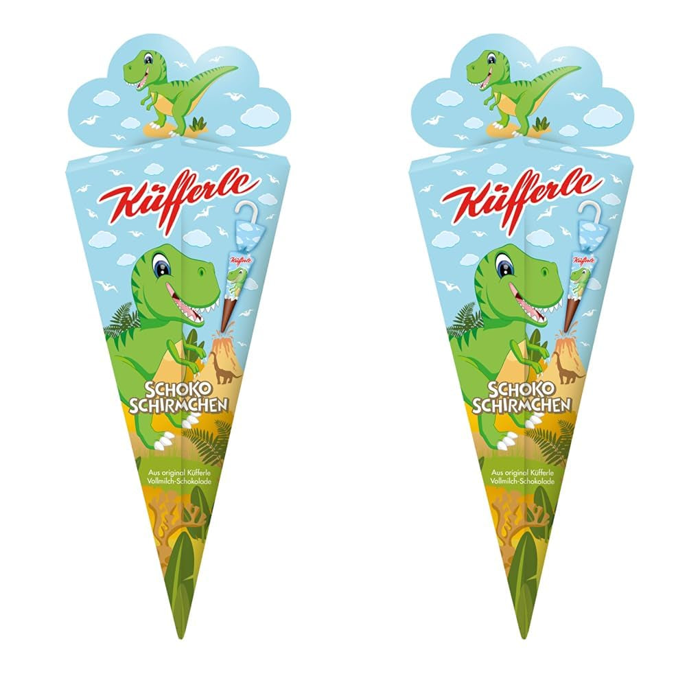 Lindt Küfferle XXL Dino parapluie en chocolat 162 grammes Naty Shop Extra Large Chocolates (lot de 2 pièces)