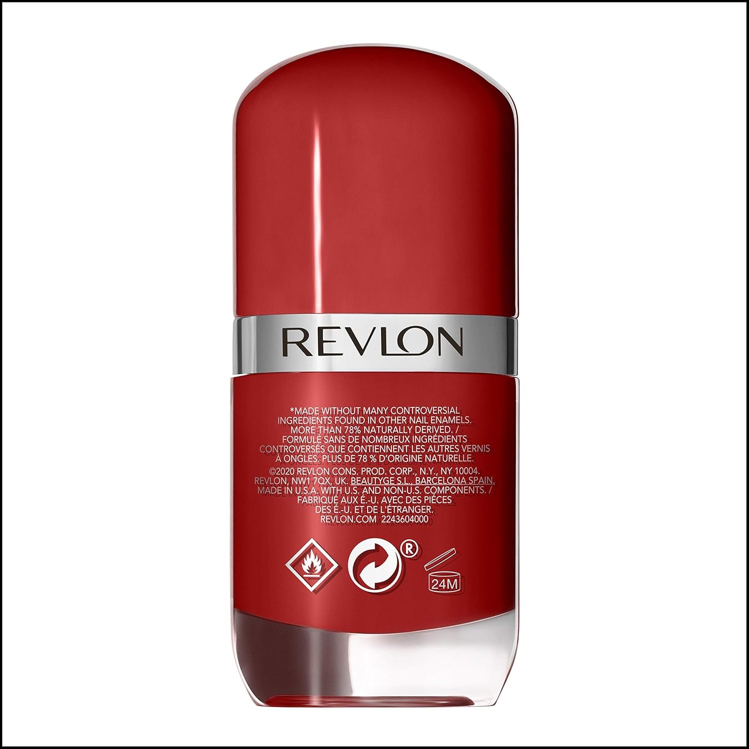 Revlon Ultra HD Snap Vernis à ongles, formule végétalienne longue durée, séchage rapide et couverture complète en une seule couche, couleur (8 ml), rouge et noir (014), unisexe
