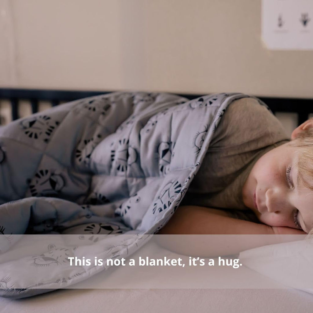 Pătură ponderată pentru copii | 3.5 Kg | 100X150Cm | Pătură de terapie | Pături ponderate | Pătură grea (față de tigru albastru, 3.5Kg-100X150 Cm) Paturi si Cuverturi BLENKZ.