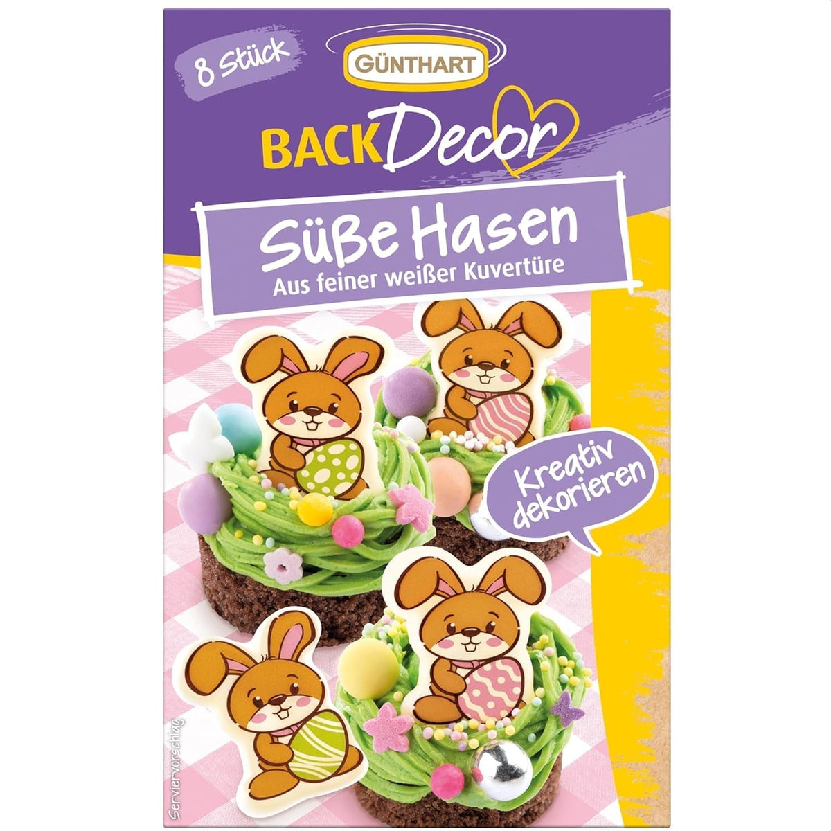 Günthart Backdecor Lapins sucrés en chocolat blanc fin Bonbons au chocolat Naty Shop Default Title