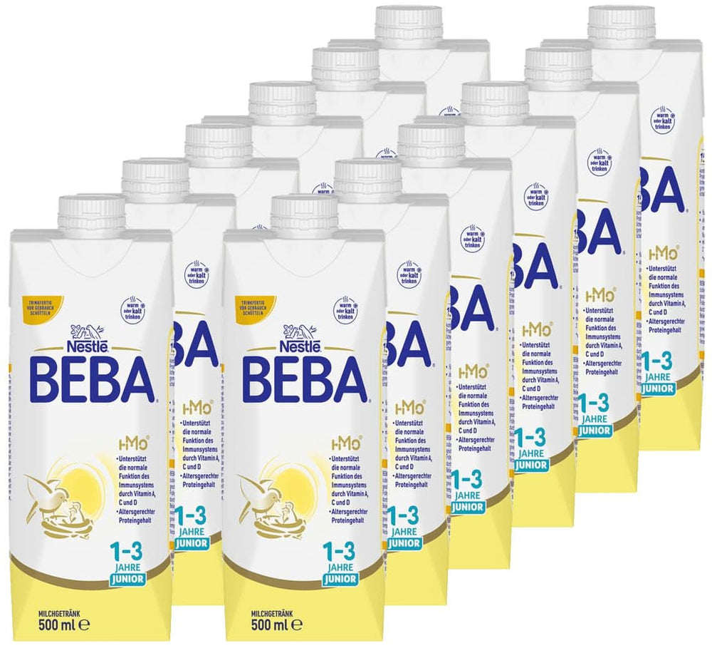Nestlé BEBA JUNIOR 1, lait maternisé dès 1 an Mère et Enfant Naty Shop 12 x 500 ml