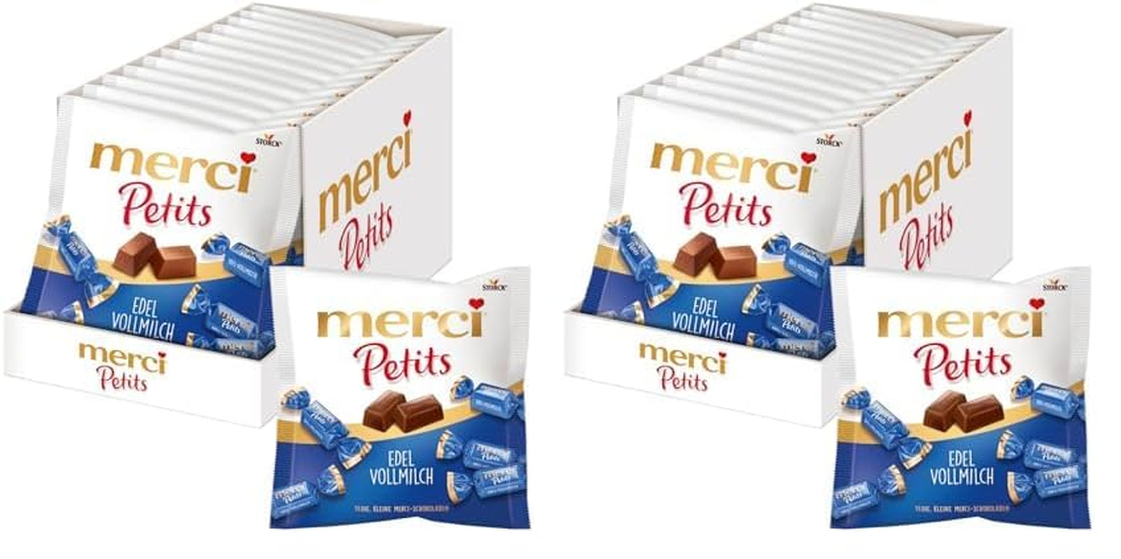 Merci Petits Chocolate Collection - Mix de specialități de ciocolată Bomboane de Ciocolata Naty Shop Set 2 x 12 X 125G Ciocolata