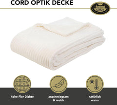 Tapis de salon Gözze aspect velours, 150 X 200 cm, laine blanche, 40067-00-150200 Lits et couvertures Besuche den Gözze-Store