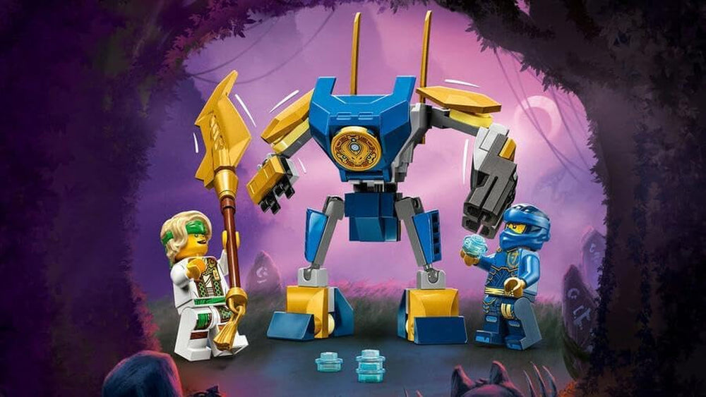 LEGO NINJAGO Jay Battle Mech, jouet ninja pour enfants avec figurines, y compris figurine de Jay avec mini katana, figurines d'action et robot, petit cadeau pour garçons et filles créatifs à partir de 6 ans 71805 Jeux de construction Besuche den LEGO-Store