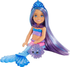Barbie Sirène Power Chelsea Poupée Sirène Poupée Chelsea Avec Couronne De Cheveux Bleu Violet Queue De Sirène Accessoire Cadeau Pour 3 Ans Hhg57 Naty Shop Dolls Titre Par Défaut