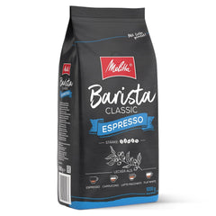Melitta Barista Classic Espresso, grains de café entiers 1 kg, mouture, café en grains pour machines à expresso automatiques, torréfaction forte, intensité 5 (lot de 2)