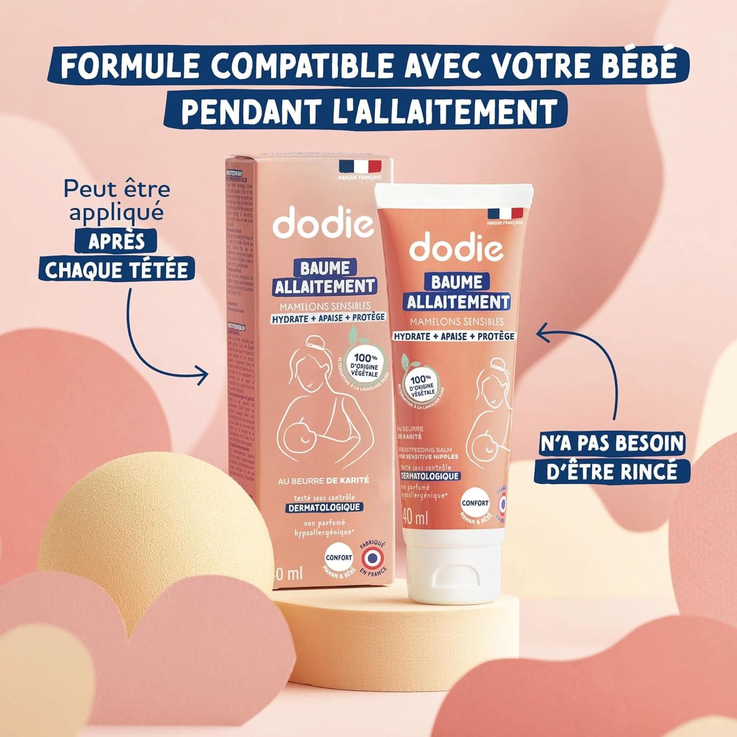Crème pour mamelons à la lanoline végétale, 40 ml Alimentation et Accessoires d'Allaitement Bebe Naty Shop