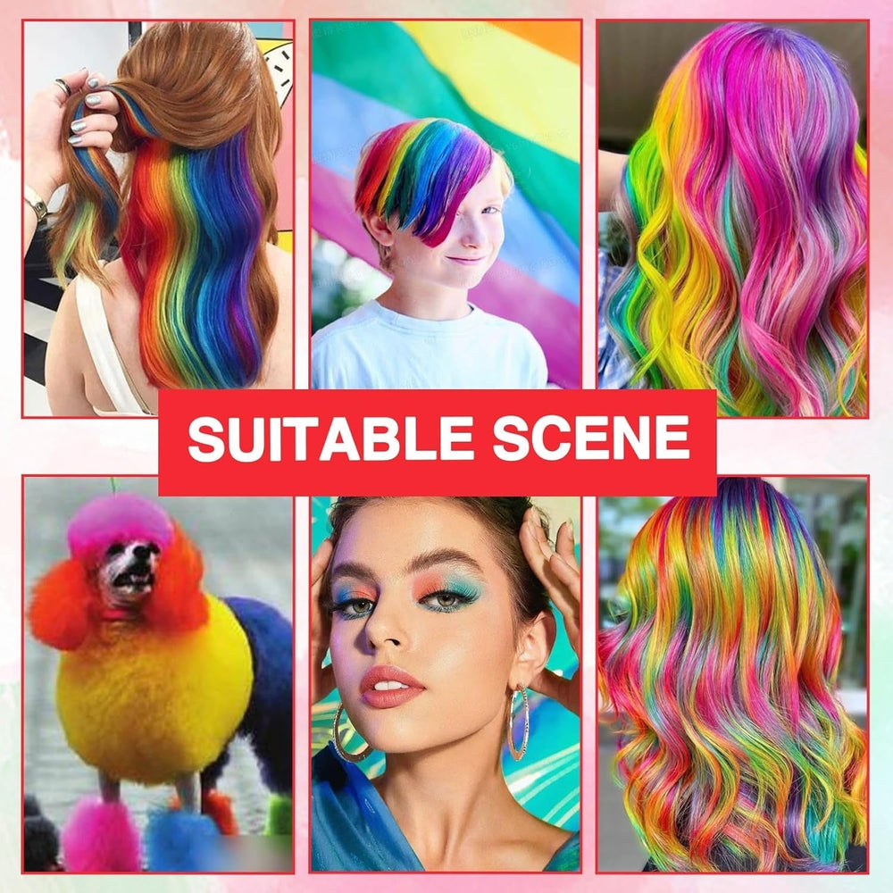 Teinture capillaire temporaire pour enfants, 5 couleurs, Mascara lavable, craie pour Salon de coiffure, boutique Naty