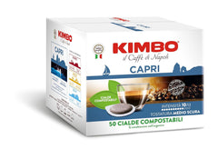 , Le Meraviglie del Gusto Capri, 50 Kaffeepads, Tiefer und Intensiver Gesmack, Intensität 10/13, Mittel-dunkle Röstung, 1 Packung mit 50 Pods
