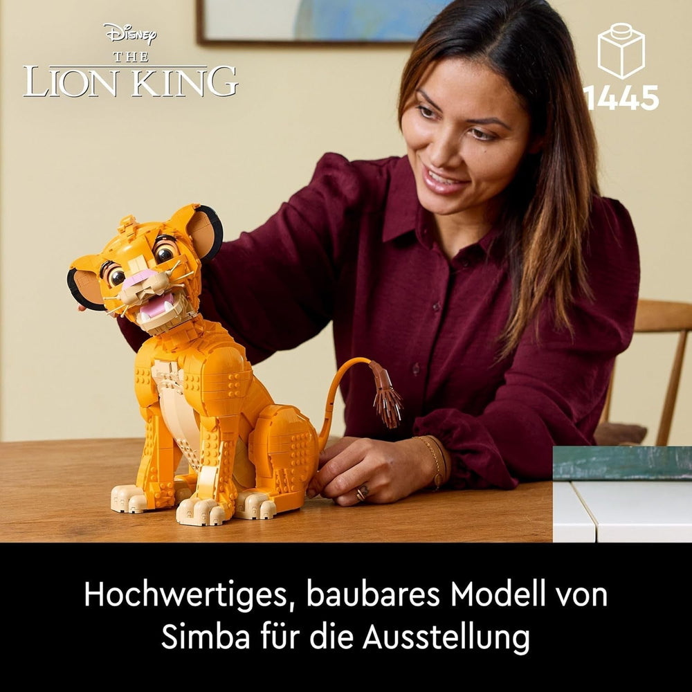 Lego Ç€ Disney Simba, le jeune roi lion, jouet de construction à collectionner avec figurines d'animaux créatives, activité relaxante pour adultes, idée cadeau pour femme 43247 Jeux de construction Besuche den LEGO-Store