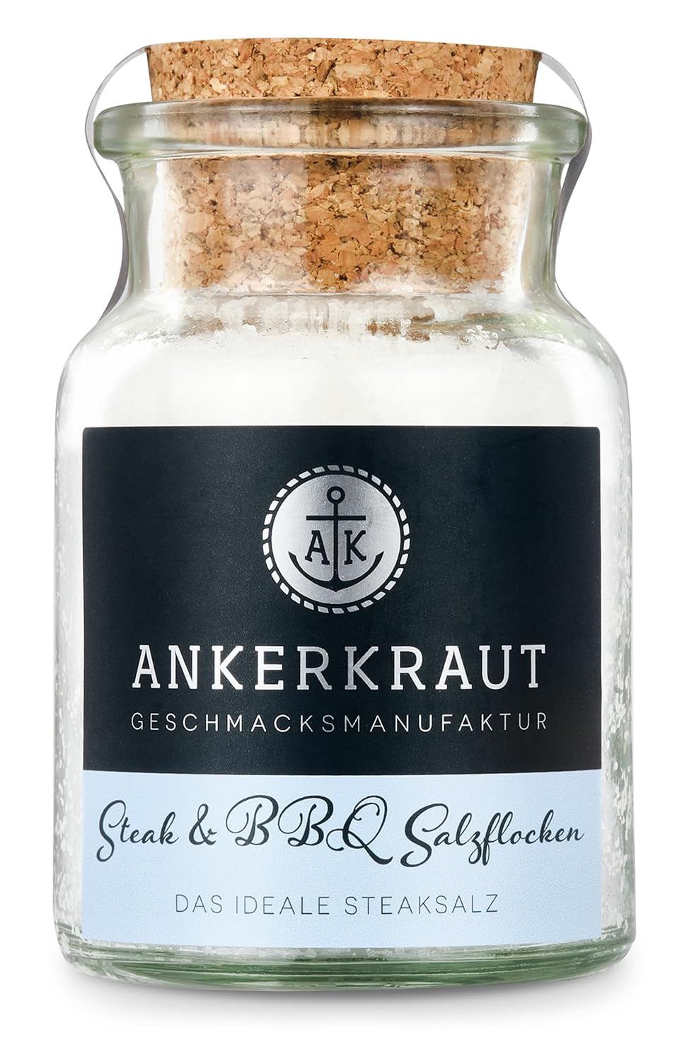 Ankerkraut Steak & BBQ Salzflocken, zum verfeirnern von Steaks, Salaten ou auch Süßspeisen, 190g im Streuer