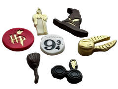 Harry Potter Lot de 7 décorations comestibles en pâte à sucre – Décoration de gâteau thème Poudlard