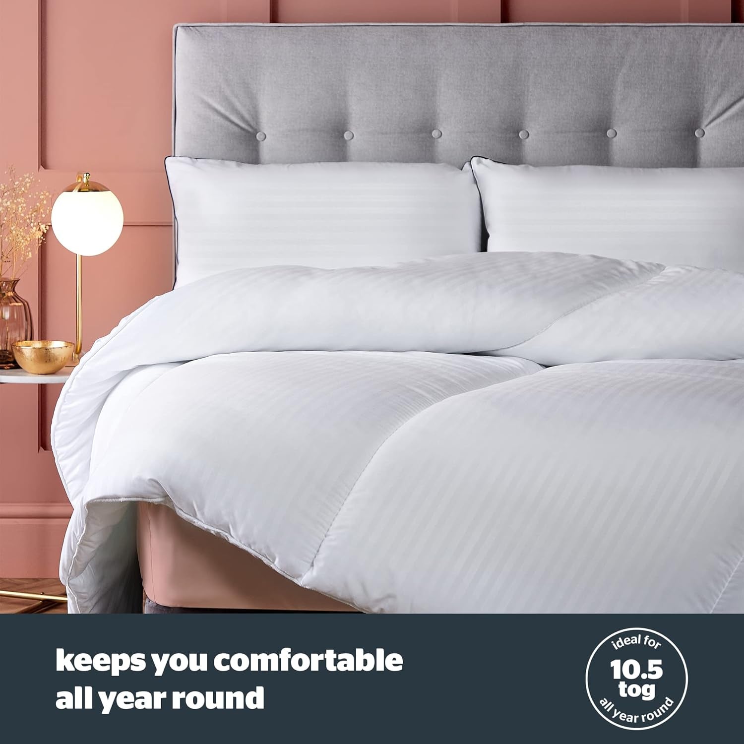 Couette Silentnight Hotel Collection 10,5 Tog - lit double, polyester, blanc Couettes et couettes Naty Shop