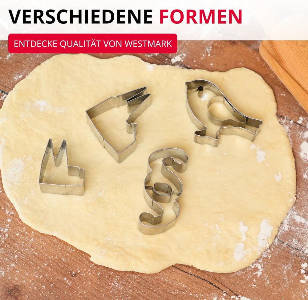 Westmark Sparrow Emporte-pièce – Emporte-pièce en acier inoxydable – Forme précise pour biscuits, pâte et plus encore – Emporte-pièces de Pâques et de Noël, 8 cm
