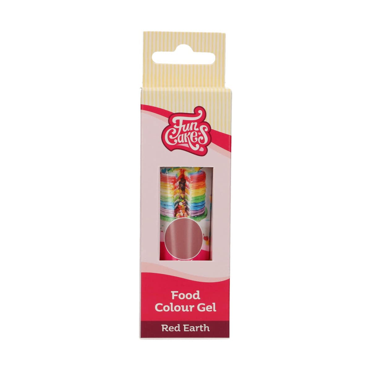 Gel Colorant Alimentaire Terre Rouge Funcakes : Colorant alimentaire très concentré pour pâtes, crèmes, fondants, pâte d'amande et pâtisseries. Dosage facile. Une seule goutte pour créer des couleurs vibrantes. Halal. 30g.