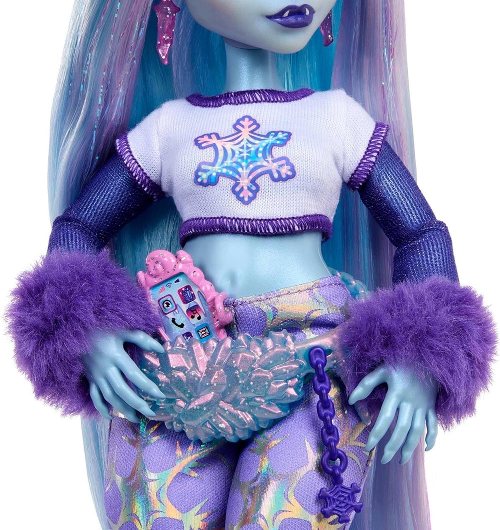 Monster High Abbey Bominable Yeti avec animal de compagnie mammouth et accessoires - Look de flocon de neige effrayant pour les enfants de 4 ans et plus, HNF64 Naty Shop Dolls